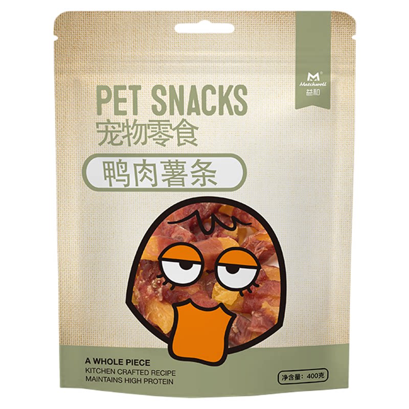 益和鸭肉缠薯条狗狗零食磨牙棒幼犬洁齿训练小型犬宠物零食400g