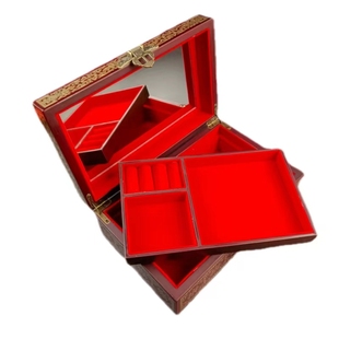 非物质文化遗产  平遥  漆器 铜丝螺钿婚庆陪嫁首饰盒正常发货