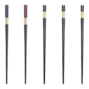 送长辈合金筷家用新款家庭防滑不易发霉快子高档尊长筷高颜值餐具