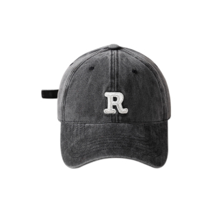 水洗牛仔棒球帽女美式复古显脸小灰色鸭舌帽宽帽檐大头围帽子男潮