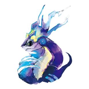 TLP镂空车贴 密勒顿Miraidon 宝可梦朱紫水彩水墨画风格 平面贴纸