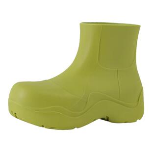 网红牛油果雨靴女mona同款时尚外穿防水短筒靴厚底内增高防水靴潮