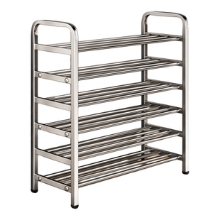 不锈钢鞋架家用门口多层出租房入户门简易鞋柜宿舍小型鞋子收纳架
