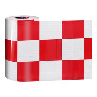 防撞桶反光贴专用交通路障隔离栏加厚防水黑黄反光膜交通设施安全警示标识晶格红白高亮自粘反光贴膜密封强力