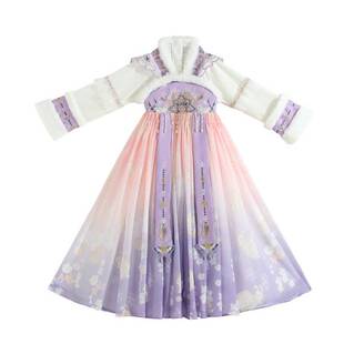 女童汉服秋冬季加绒中国风古风女孩唐装2025新款儿童公主裙子冬款