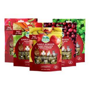 美国oxbow爱宝果蔬磨牙草饼兔子仓鼠荷兰猪龙猫功能性营养零食