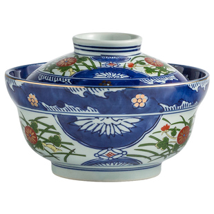 盖浇饭碗料理餐具蒸菜专用碗大号带盖汤碗拉面碗日式盖碗陶瓷个人