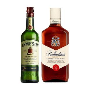 Jameson尊美醇+Ballantine's百龄坛特醇威士忌500ml*2洋酒特调