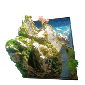 微缩景观模型海洋山川场景手工制作动物潮玩拍摄道具仿真自然风光