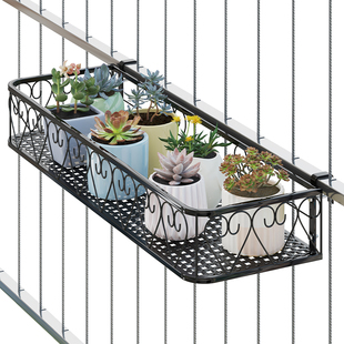 防盗网花架置物架阳台防盗窗护栏挂架窗台悬挂多肉铁艺2026新款
