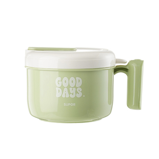 苏泊尔泡面碗带盖不锈钢大容量宿舍碗小学生个人专用上班族饭盒