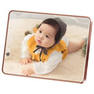 定制加打印洗照片做成相框摆台婚纱全家福摆件挂墙水晶相册高级感