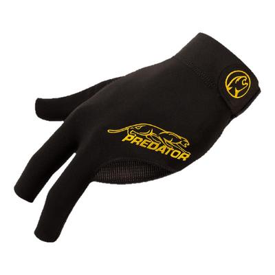 美洲豹台球手套三指专业高档手套左手薄款男女防滑 黑红网布贴肤