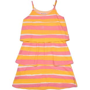 MARNI 夏季女童装分层式印花棉质连衣裙