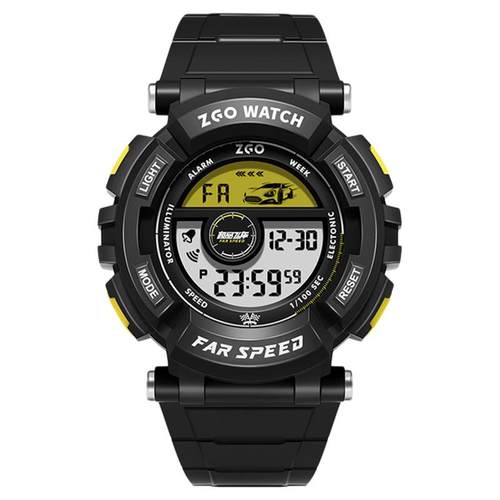 正港ZGO 飞车联名手表男款学生初中高中儿童青少年只看时间电子表
