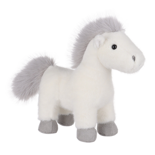 Apricot lamb白色野性小马玩偶公仔可爱毛绒玩具安抚娃娃女孩礼物