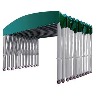 户外大型网红移动伸缩雨篷防雨烧烤停车遮阳棚帐篷可活动推拉雨棚