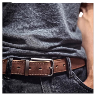 纯手工头层牛皮男士皮带复古牛皮腰带男工装裤牛仔裤真皮百搭裤带