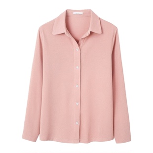 加绒白衬衫女学院风叠穿衬衣秋冬高级德绒加厚磨毛内搭上衣打底衫