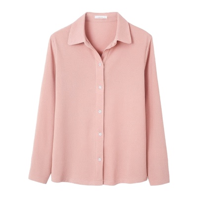 加绒白衬衫女学院风叠穿衬衣秋冬