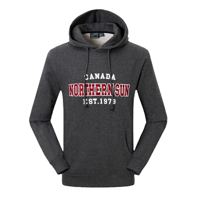 诺思山男纯棉加绒保暖宽松卫衣