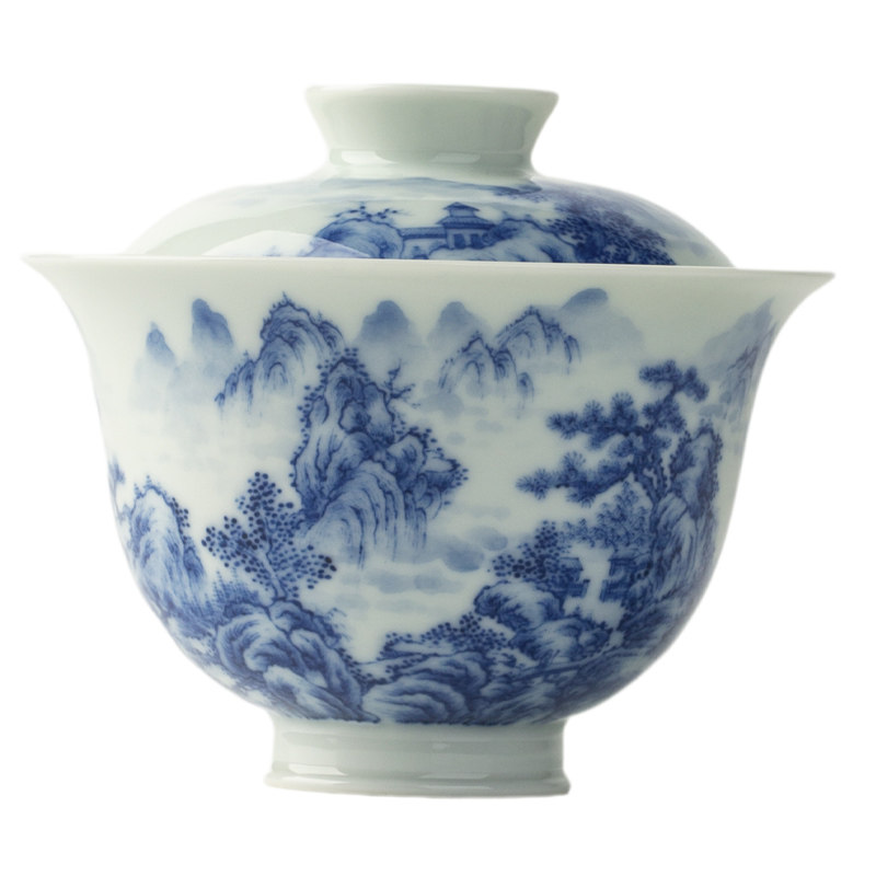 三勤堂景德镇制青花整套茶具陶瓷