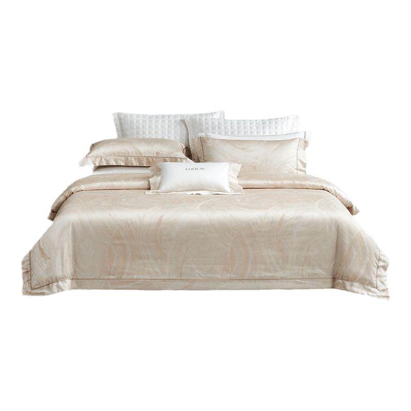 罗莱家纺提花四件套轻奢高级感简约床单高档被套被罩床上用品新品