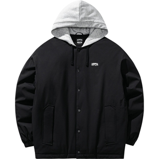 安踏防泼水羽绒服男女同款保暖防风复古美式棒球风外套172548910