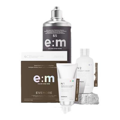 EVEMORE榛果灰粽染发膏女染发剂冷奶茶灰棕色冷棕色固色洗发水