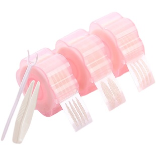 遇水即粘双眼皮贴无痕透明网纱蕾丝女防眼垂自然隐形肿眼泡美目贴