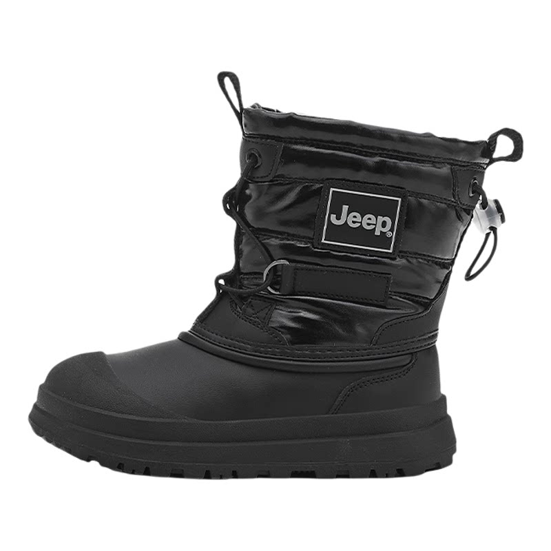 JEEP女童雪地靴加绒高帮儿童靴子加厚东北雪地棉男童棉靴大棉棉鞋