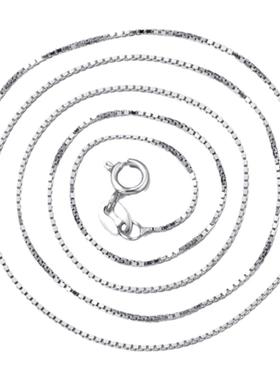 锁骨银项链999纯银新款锁骨链女