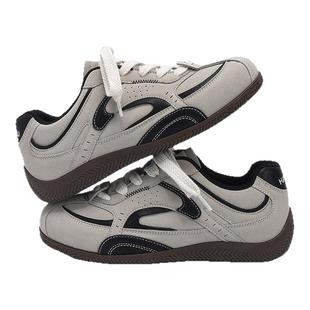 环球内增高德训鞋男款2025新款秋冬厚底男鞋百搭休闲薄底赛车鞋子