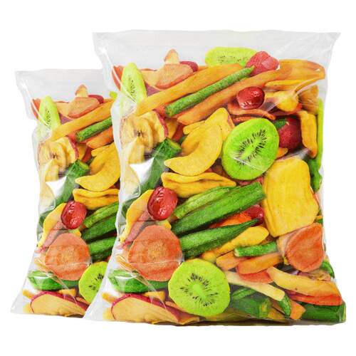 俏美味综合什锦果蔬脆菜干水果干混合装秋葵脆香菇蔬菜片休闲零食