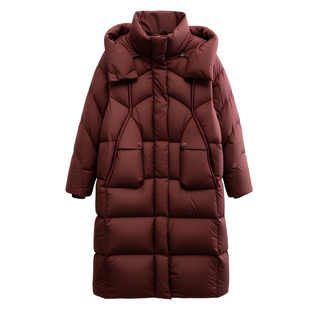 雅鹿官方正品女装羽绒服饰冬季防寒衣休泡芙长款修身显瘦加厚保暖