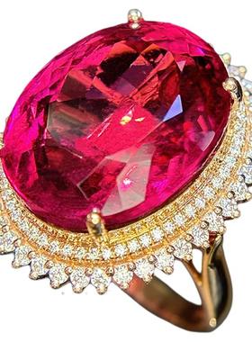 呼啦啦彩色碧玺戒指女款