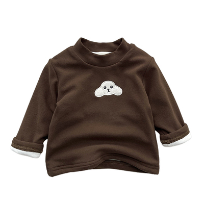 加绒长袖T恤工厂直销休闲圆领