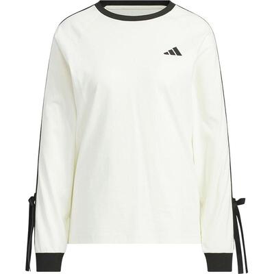 阿迪达斯女士宽松针织长袖T恤