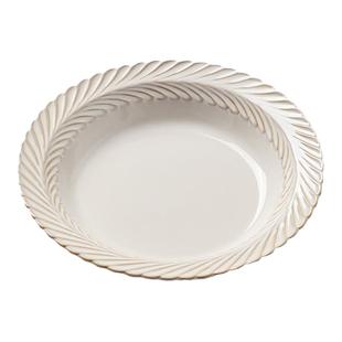 陶瓷盘子家用2025新款碗盘餐具白色碟子菜盘高级感餐盘鱼盘含羞草