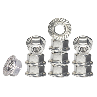 东明304/316不锈钢法兰面螺母DIN6923花齿螺帽M3M4M5M6M8M10M12