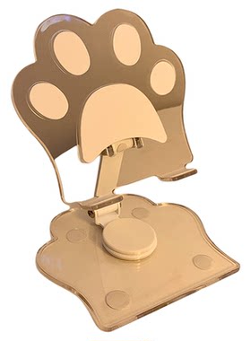 猫爪亚克力360旋转折叠手机支架