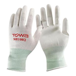 TOWA手套SH1002 PU涂掌手套防静电无尘室电子厂光伏汽车上海东兴