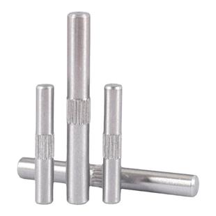 坚奕304不锈钢中间滚花销圆柱定位销竖纹滚花轴搓花轴M2M3M4M5M6
