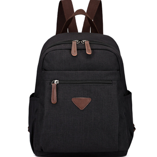 小号双肩包男轻便帆布背包休闲牛津布双肩背包书包女小型旅行包包