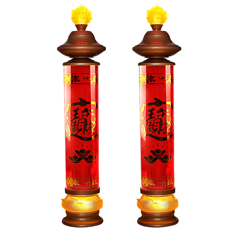 供佛寺庙大型菩萨灯大号电子蜡烛1.3米高财神仙家道家灯节能耐用