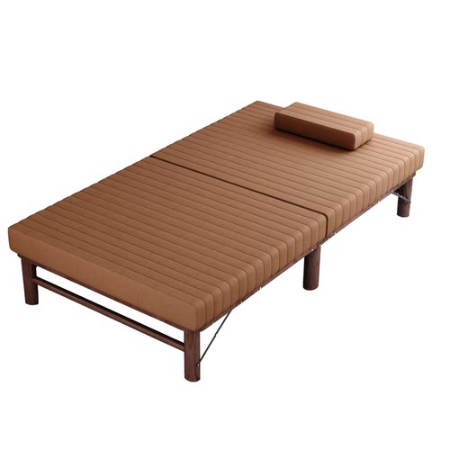 出口新款家用折叠床靠背可调节带扶手免安装成人结实单人不占地方