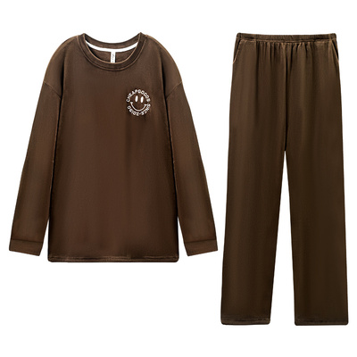 北极绒新款睡衣男士秋冬季海岛绒加绒春秋款珊瑚绒薄款家居服套装