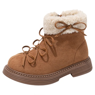 【清仓】红蜻蜓女童鞋儿童雪地靴短靴棉靴2026新款冬季小女孩加绒