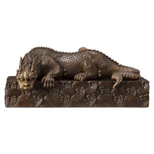 铜韵堂镇水兽铜龙王蚣蝮客厅玄关办公室吸水麒麟摆件乔迁开业礼物