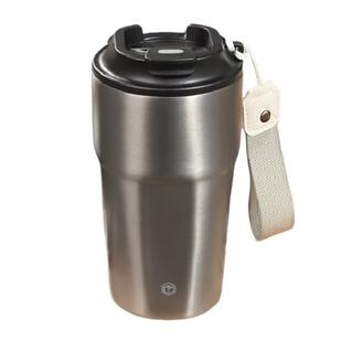 京东京造 咖啡杯316不锈钢保温杯便携随行水杯子银灰色